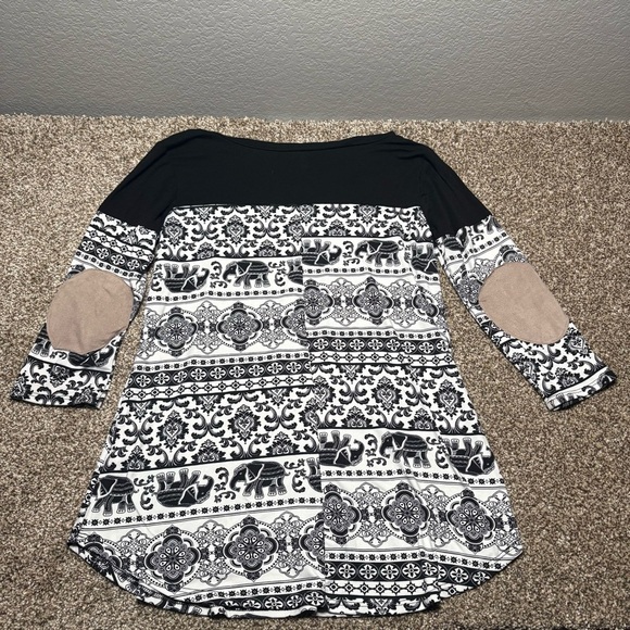 Magic Fit Women’s Large Black and White Long Sleeve Top - Picture 10 of 10